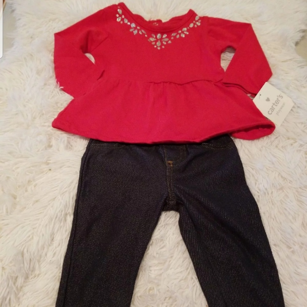 Ruby Red 6m Carters outfit